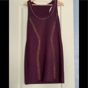 Purple gold studded dress